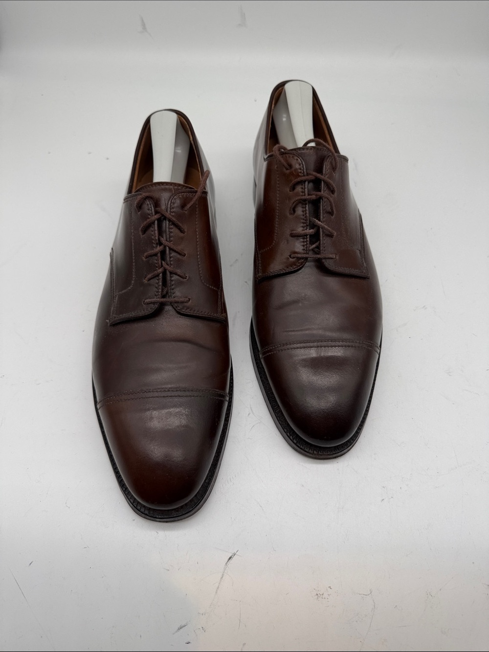 Crockett and Jones Dark Brown Genuine Cordovan Derby Dress Shoes